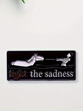 NEVER ENDING STORY FIGHT THE SADNESS ARTEX & ATREYU OIL DRIPPED ENAMEL PIN  NWT